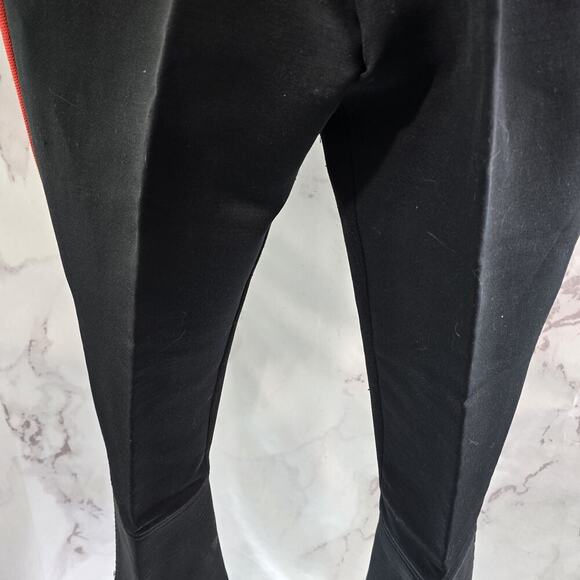 Vintage Ski Pants Mens 30 Black Red Racing Stripe 70s 80s Wool Stirrup Flare - Picture 7 of 14